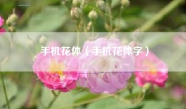 手机花体（手机花体字）